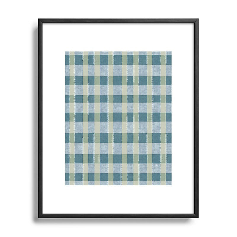 Marta Barragan Camarasa Country Style Checks Metal Framed Art Print