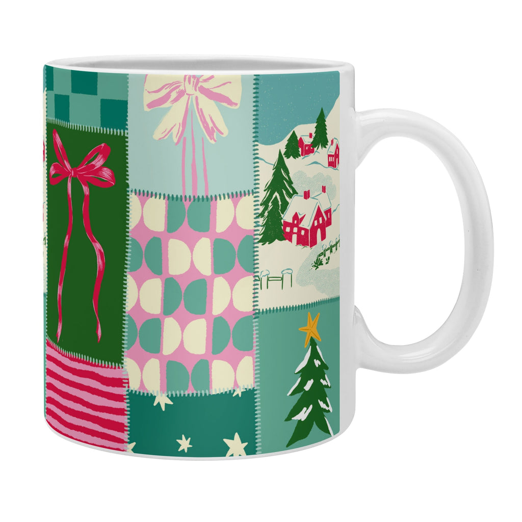 LouBruzzoni Cozy Christmas Patchwork Coffee Mug