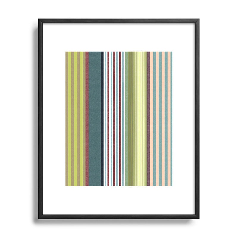 Marta Barragan Camarasa Colorful Stripe Delight Metal Framed Art Print