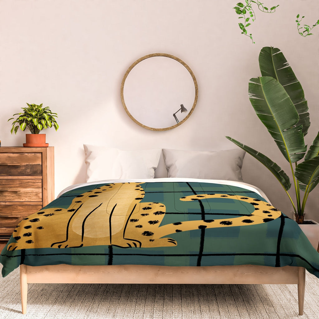 Design by Spark Cheetah Cool Cat Comforter