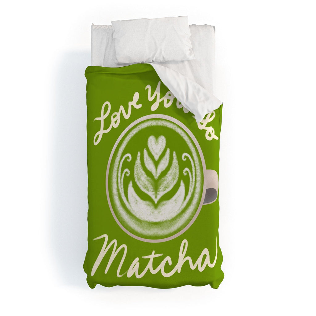 Design by Spark Love You So Matcha Duvet Cover