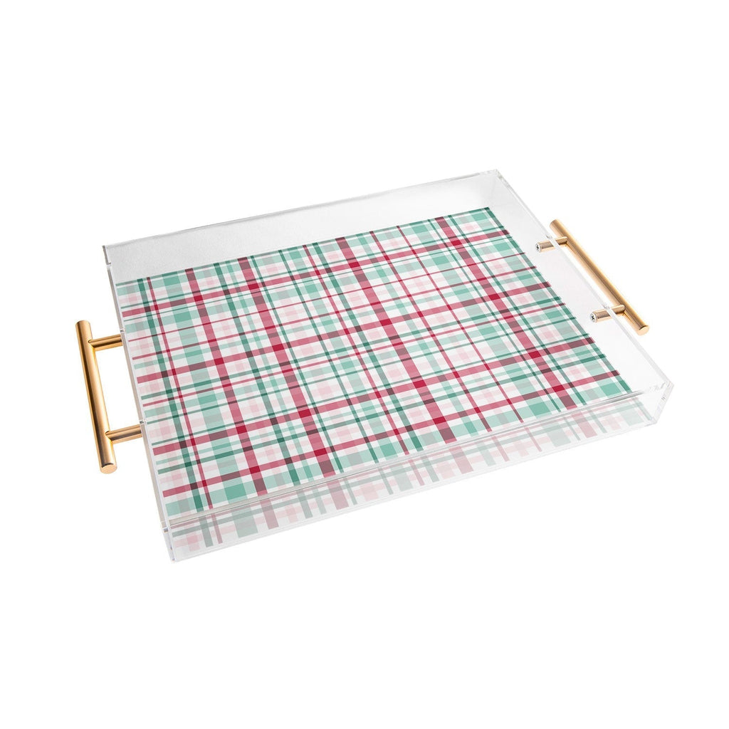Lisa Argyropoulos Merry Vintage Plaid Acrylic Tray