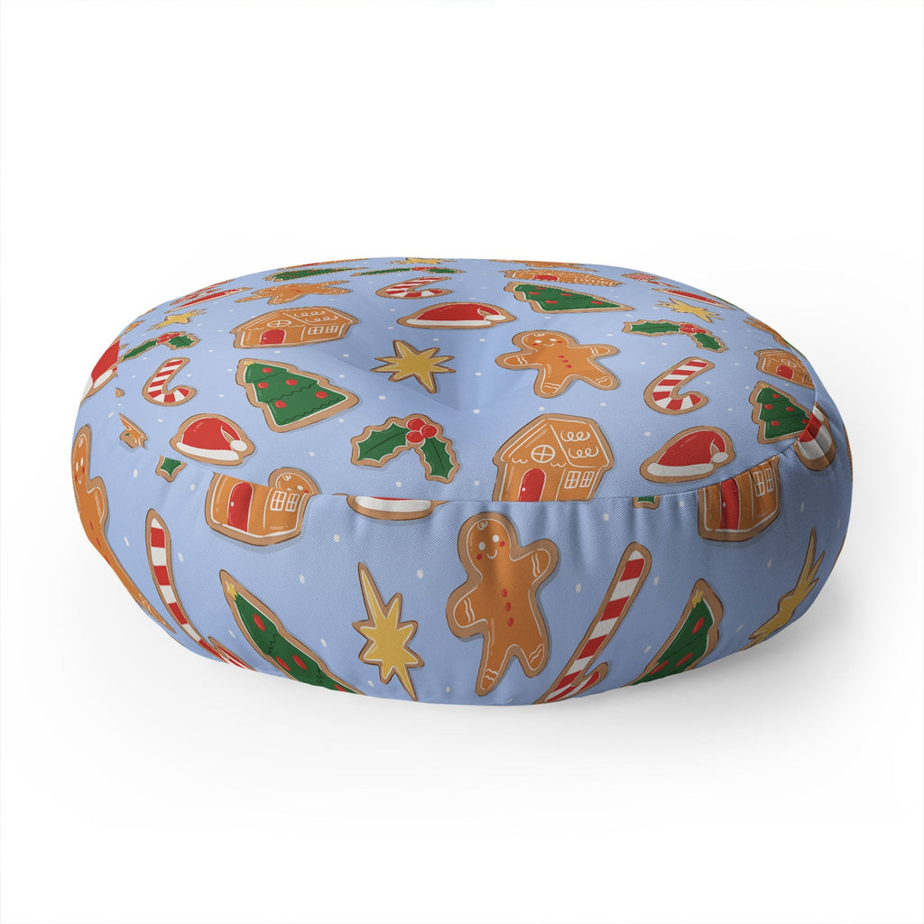 Love_Ryming Christmas Cookies Floor Pillow Round