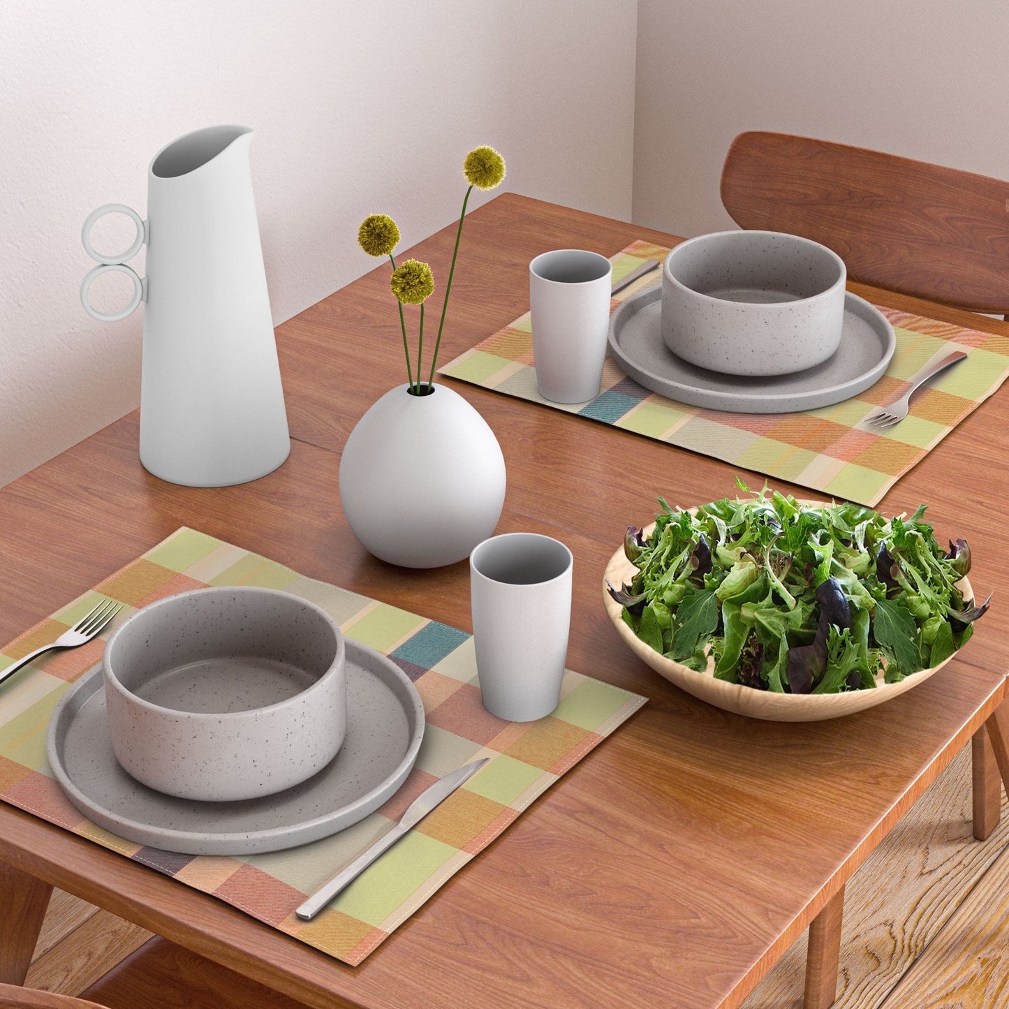 Marta Barragan Camarasa Retro Picnic Plaid Warm Tones Placemat
