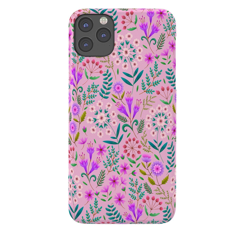 Pimlada Phuapradit Ditsy Purple Floral Half Drop Phone Case