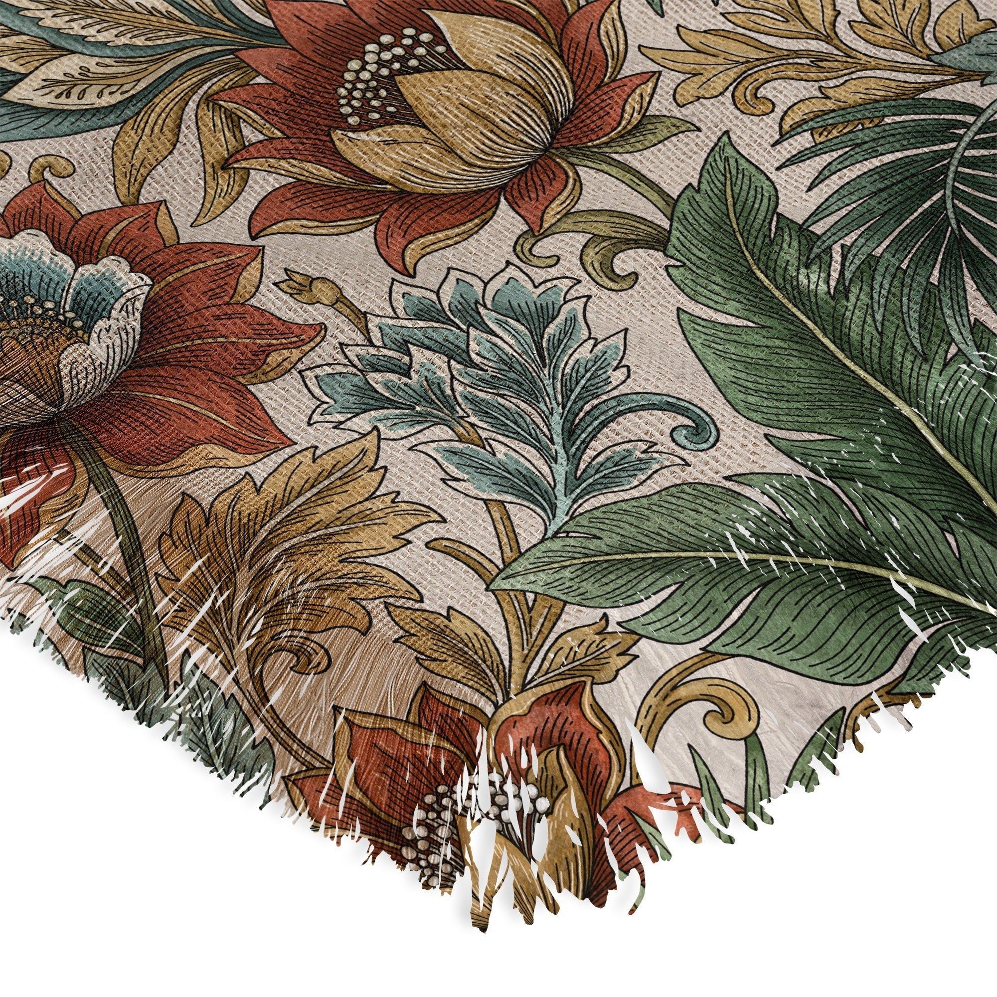 Marta Barragan Camarasa Retro Jungle Garden Throw Blanket