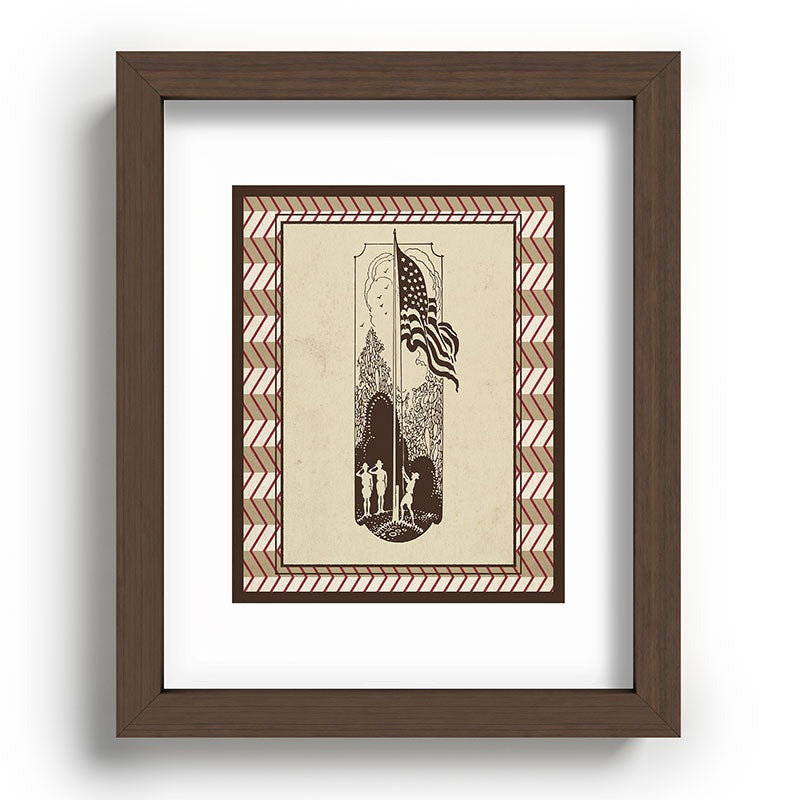 DENY Designs Flag Raisers Striped Square Recessed Framing Rectangle