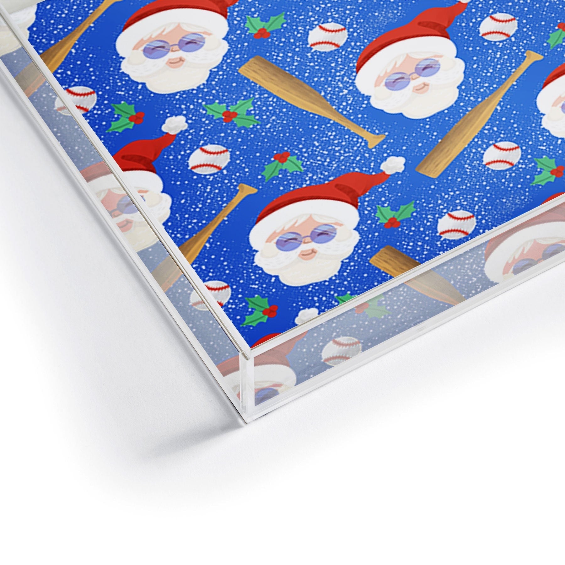 Design by Spark Sporty Baseball Santa Acrylic Tray