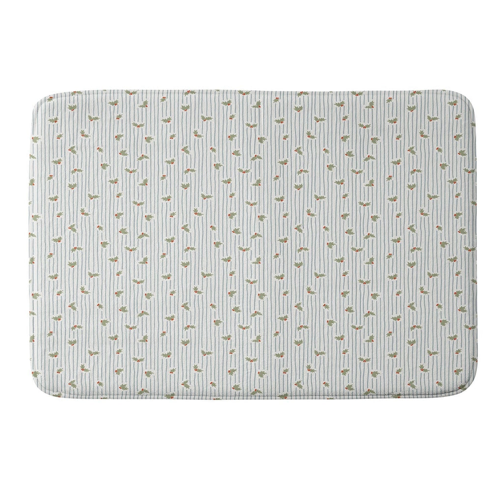 CoastL Studio Hand Drawn Holly Stripe Memory Foam Bath Mat