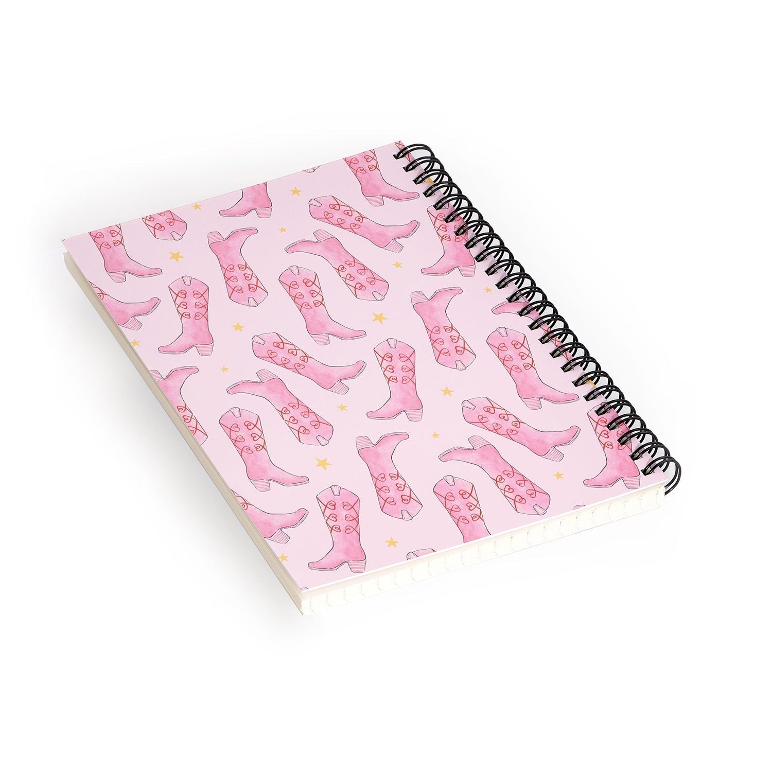 Love_Ryming Stars and Boots Spiral Notebook