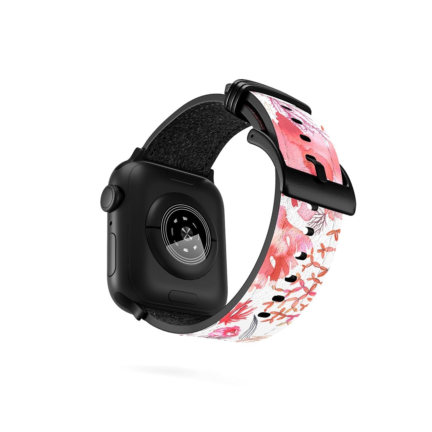 Ninola Design Botanic Retreat Coral Reef Crab Lobster Red Apple Watch Band