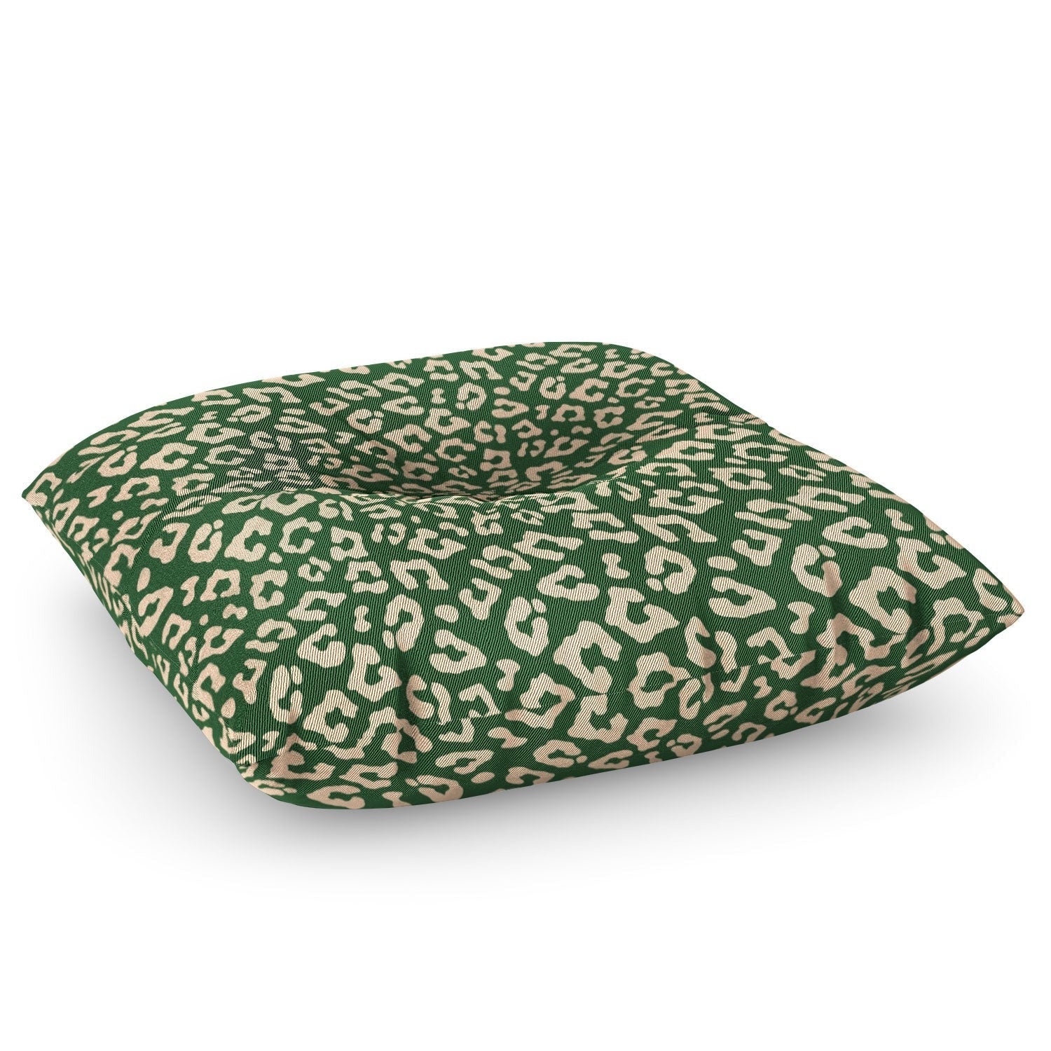 Avenie BR Cheetah Print In Green Floor Pillow Square