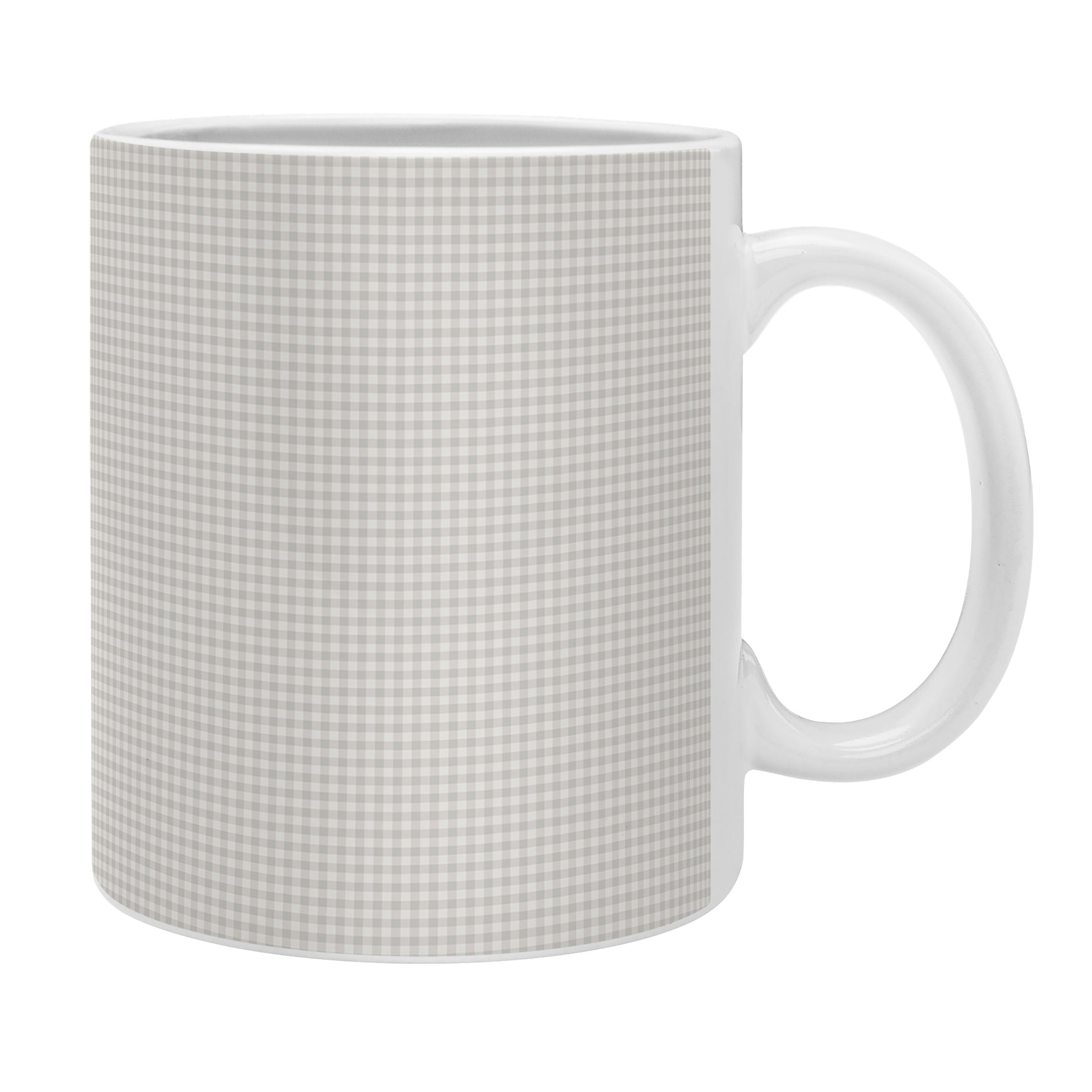 Colour Poems Gingham Plaid Pattern Cloud White Coffee Mug