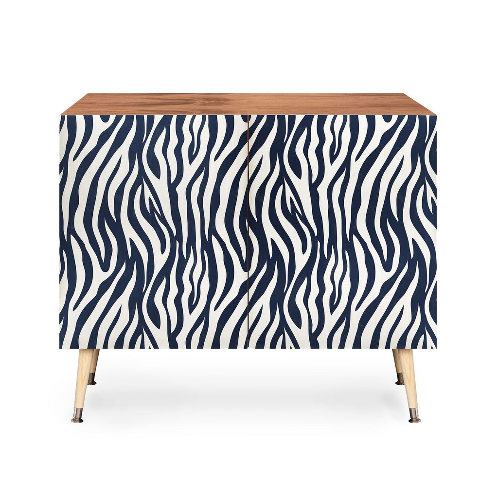 Avenie BR Navy Tiger Stripes Credenza