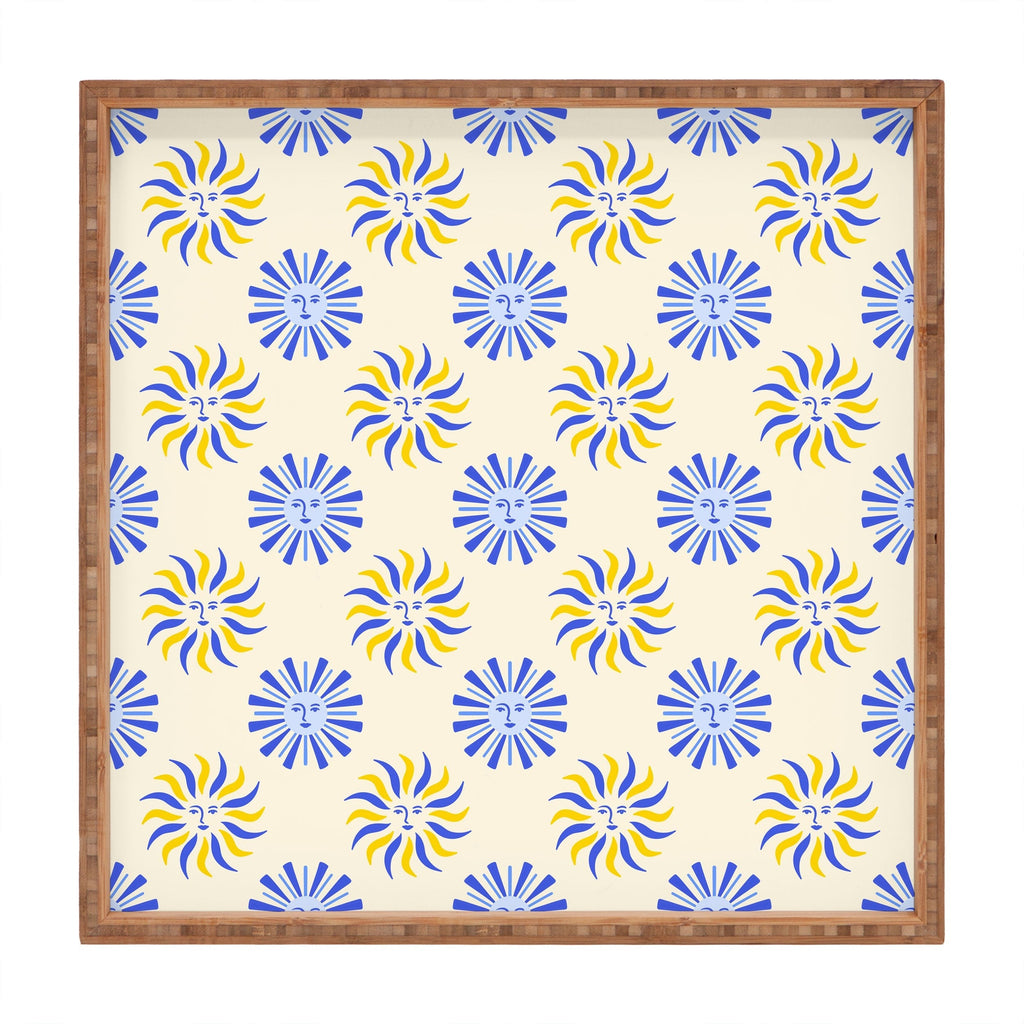 Design by Spark Dolce Vita Radial Sun Flames Square Tray