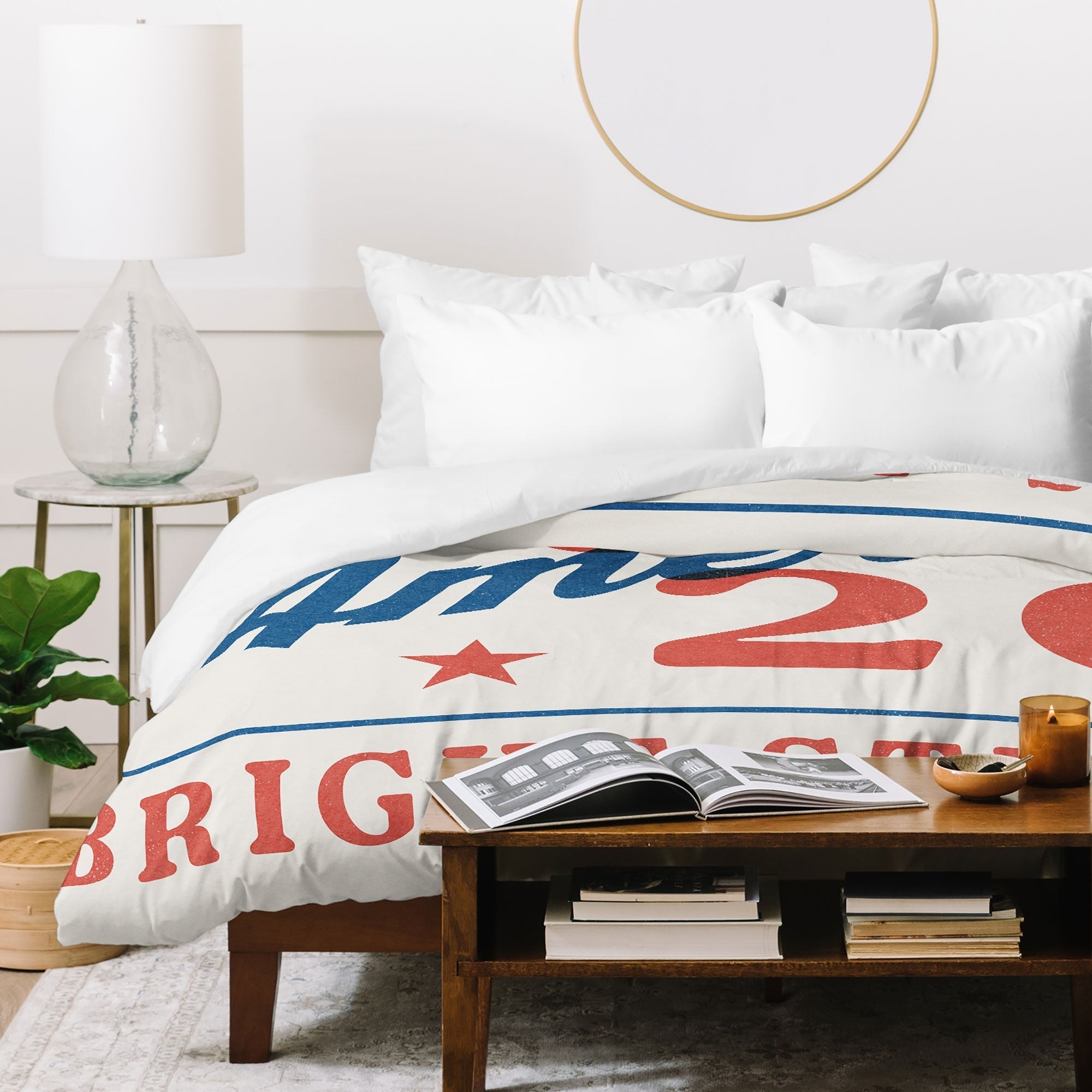 DENY Designs Bright Stars Bright Stripes Duvet Cover
