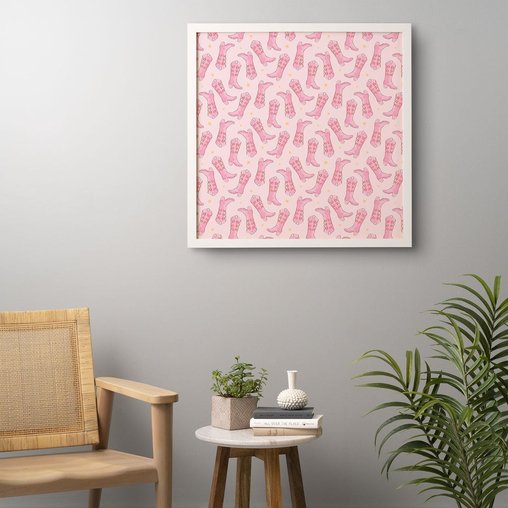 Love_Ryming Stars and Boots Framed Wall Art