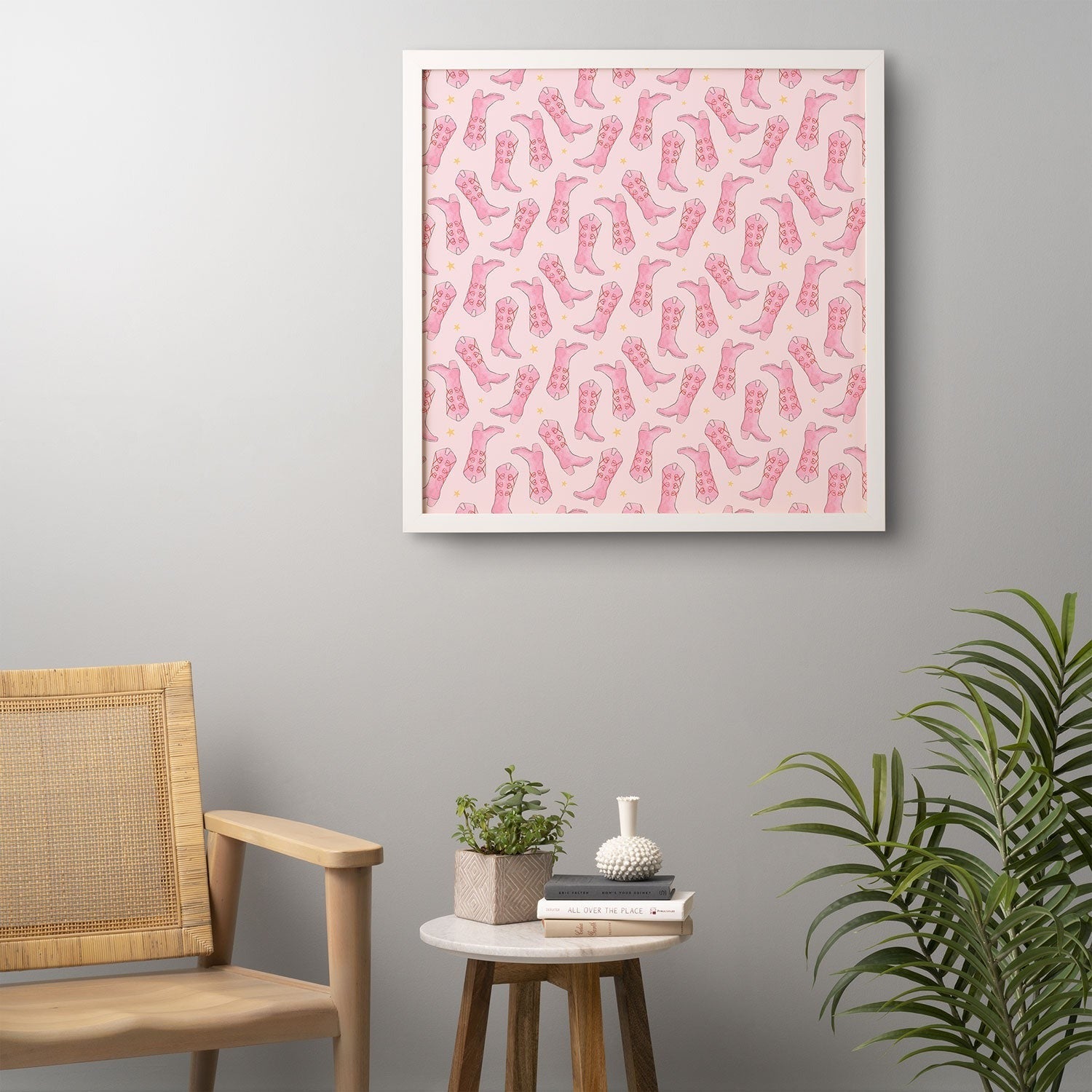 Love_Ryming Stars and Boots Framed Wall Art