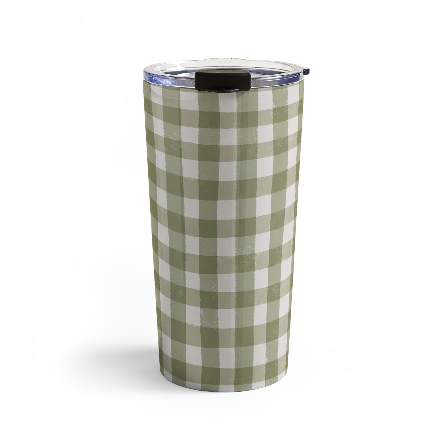 Menina Lisboa Rustic Green Plaid Travel Mug