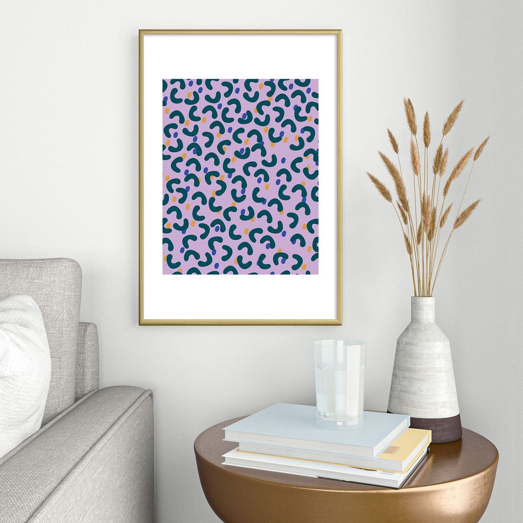Camilla Foss Pebbles Mix Metal Framed Art Print