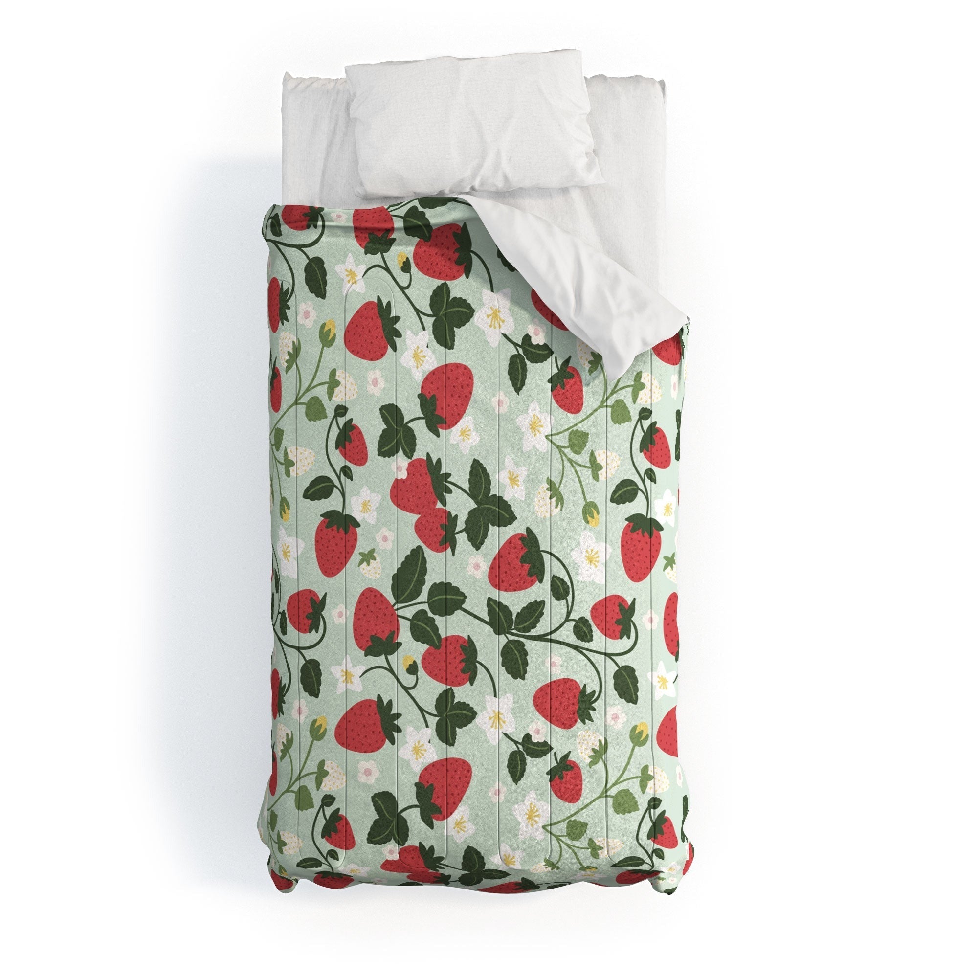 Design by Spark Strawberry Florals Fields Comforter