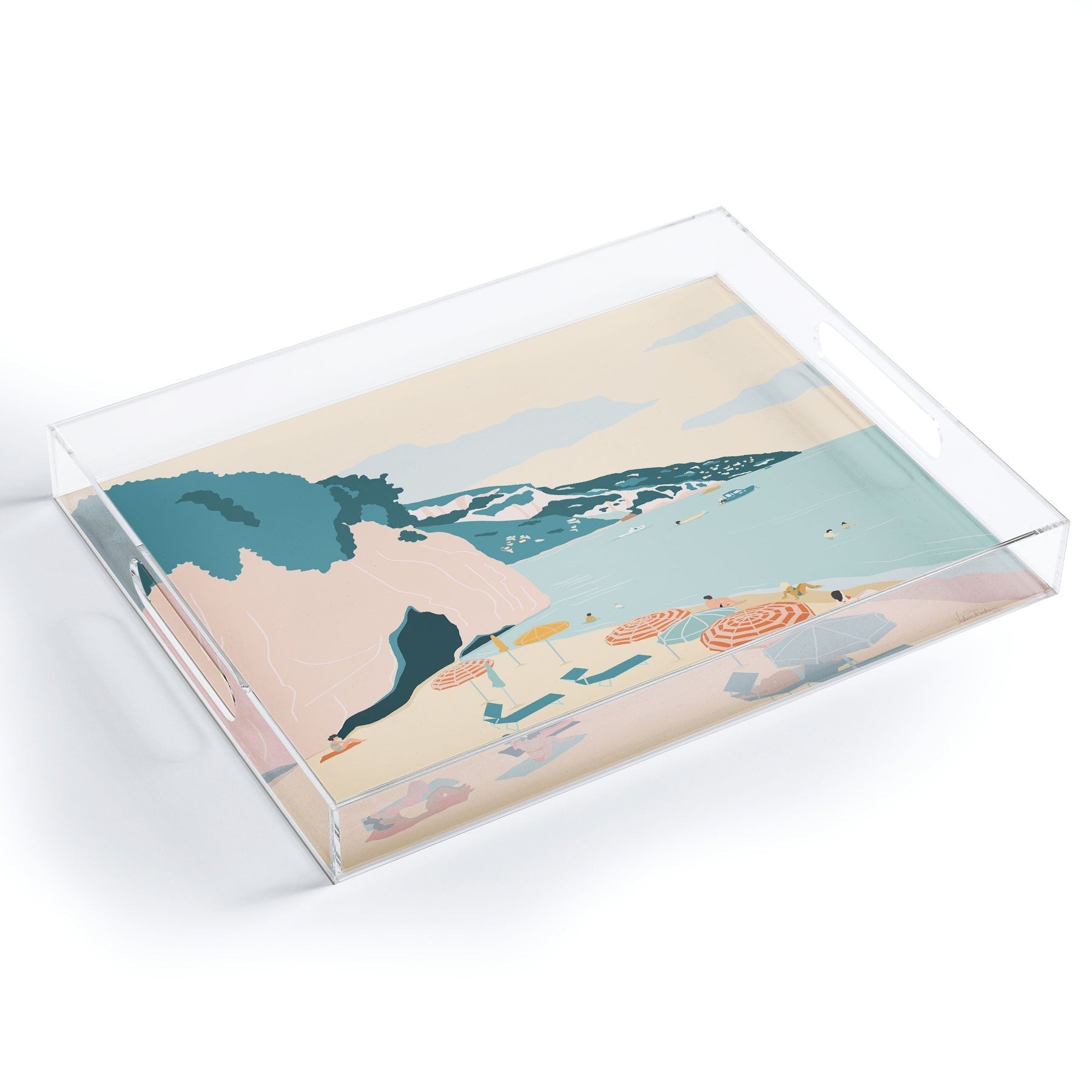 Valeria Frustaci Beach of Positano in Italy Acrylic Tray