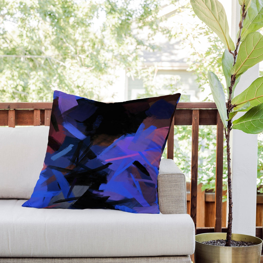 83 Oranges Midnight Sparks Outdoor Throw Pillow