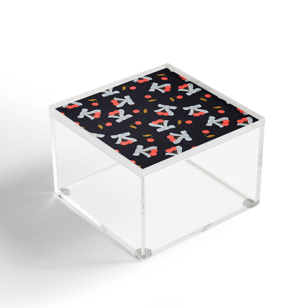 Jennifer Labre Cherries and Bows Acrylic Box