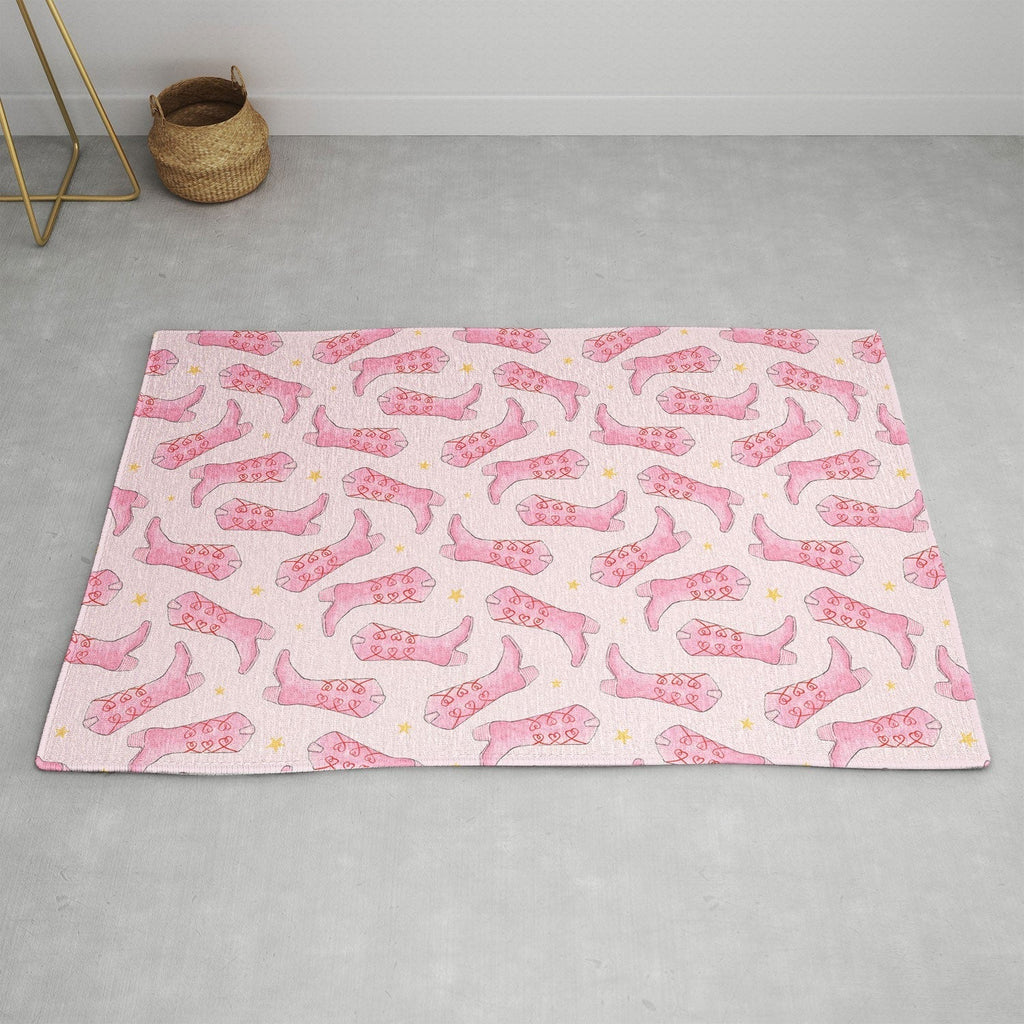 Love_Ryming Stars and Boots Area Rug