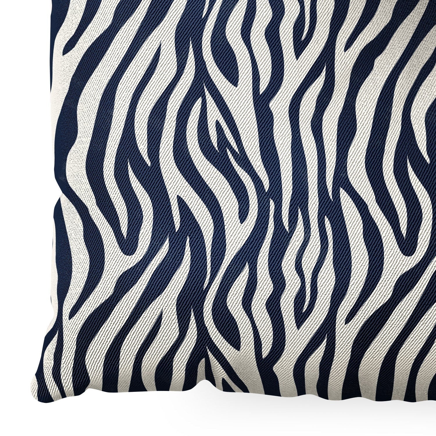 Avenie BR Navy Tiger Stripes Floor Pillow Square