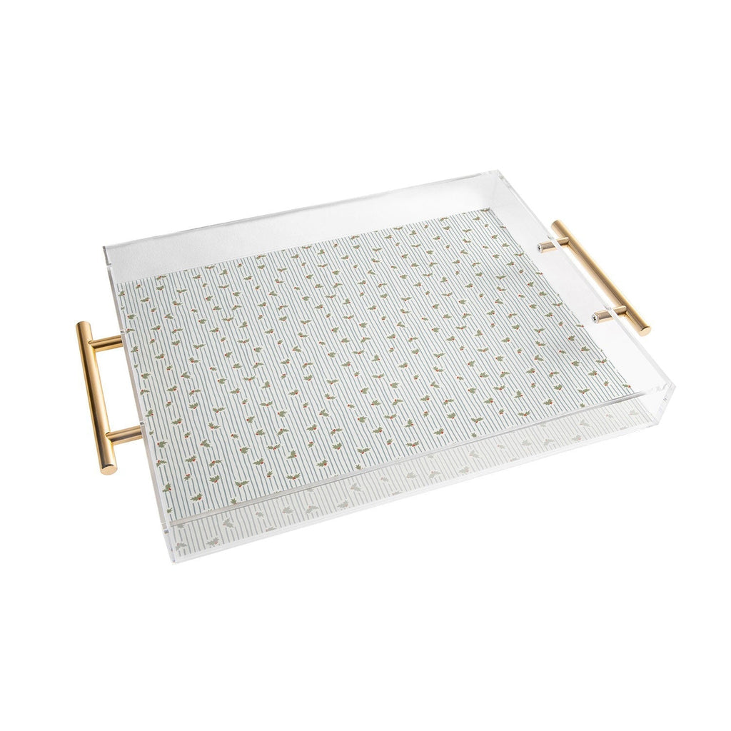 CoastL Studio Hand Drawn Holly Stripe Acrylic Tray