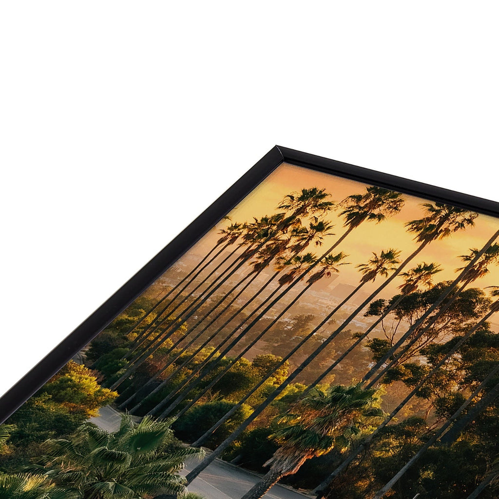 Gal Design Sunset Blvd Square Metal Framed Art Print