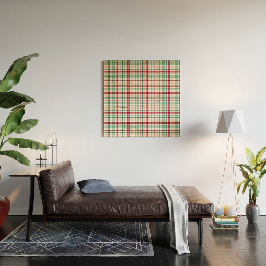 Lisa Argyropoulos Merry Vintage Plaid Wood Wall Mural