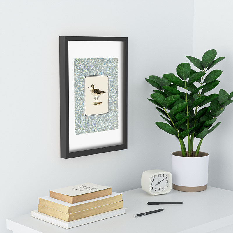 Oh Fine! Art Balancing Sandpiper Recessed Framing Rectangle