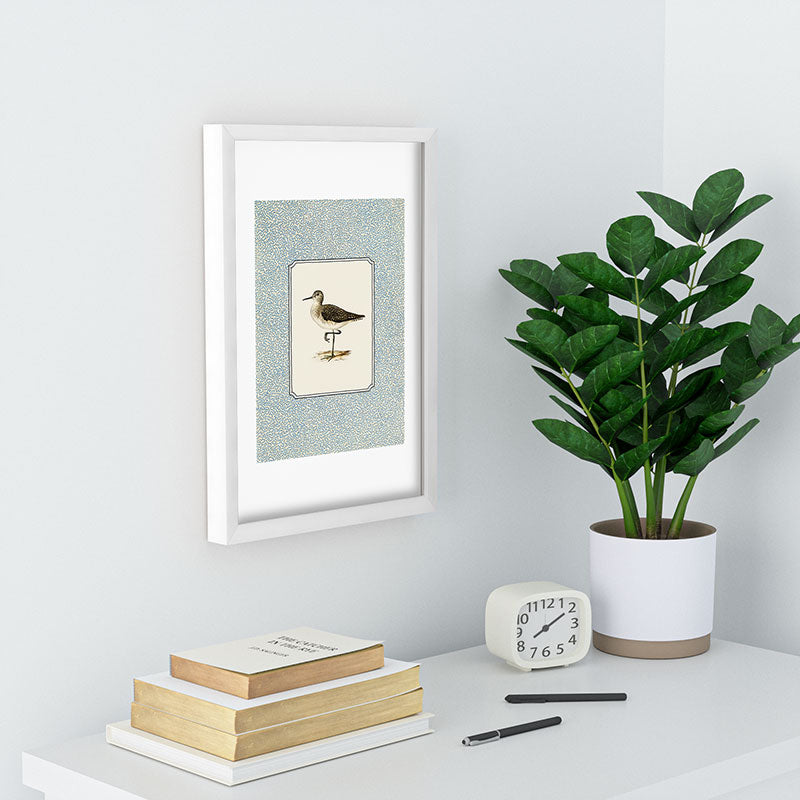 Oh Fine! Art Balancing Sandpiper Recessed Framing Rectangle