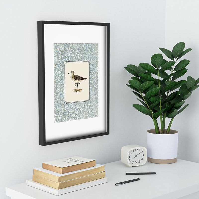 Oh Fine! Art Balancing Sandpiper Recessed Framing Rectangle