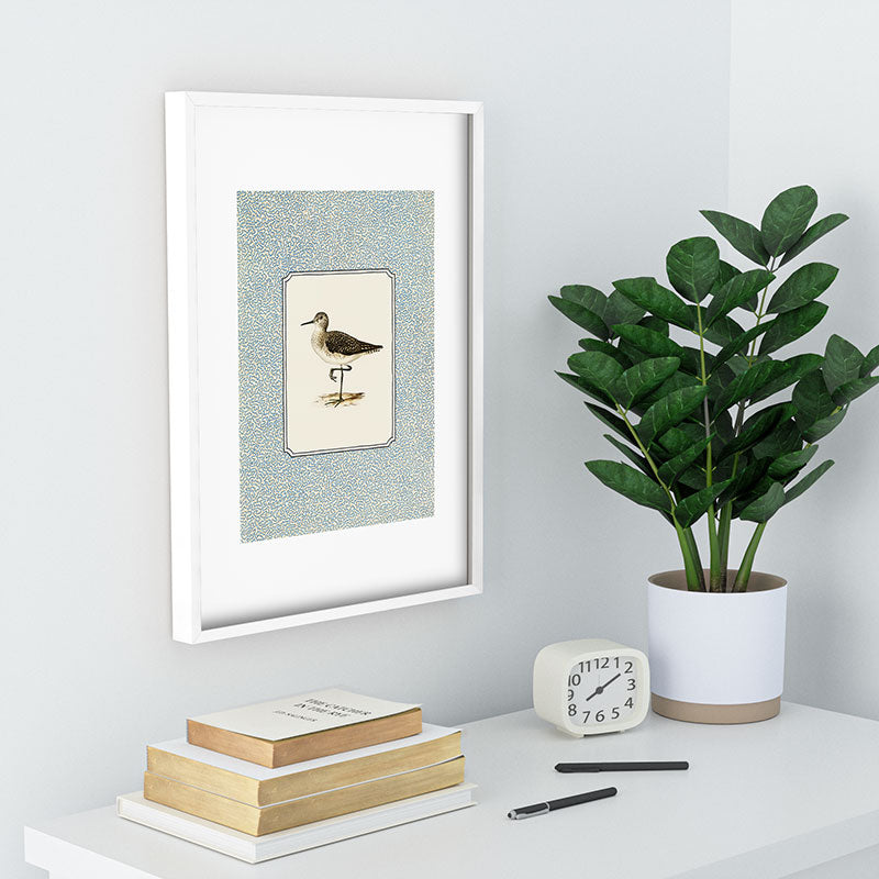 Oh Fine! Art Balancing Sandpiper Recessed Framing Rectangle