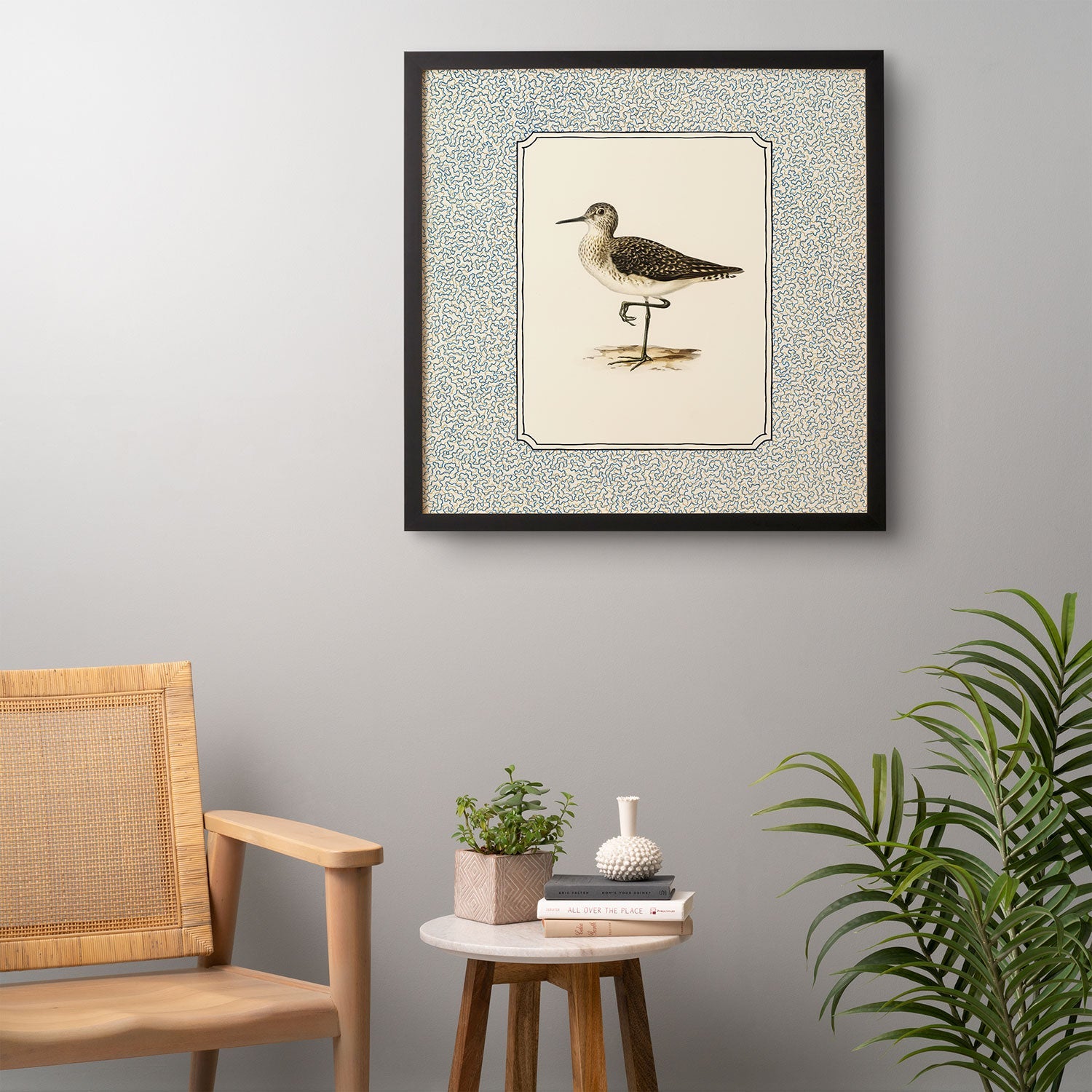 Oh Fine! Art Balancing Sandpiper Framed Wall Art