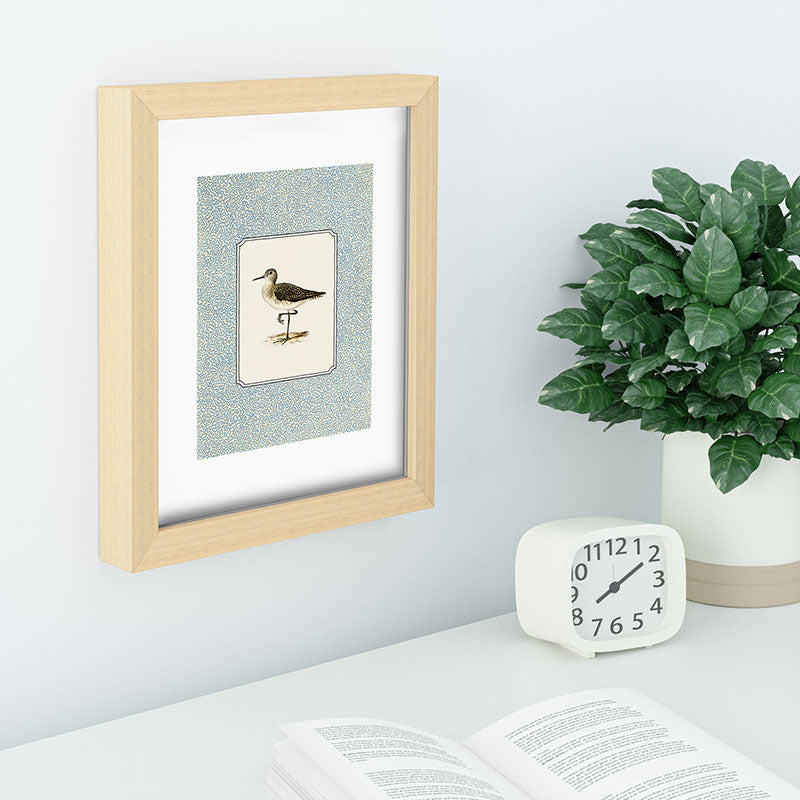 Oh Fine! Art Balancing Sandpiper Recessed Framing Rectangle