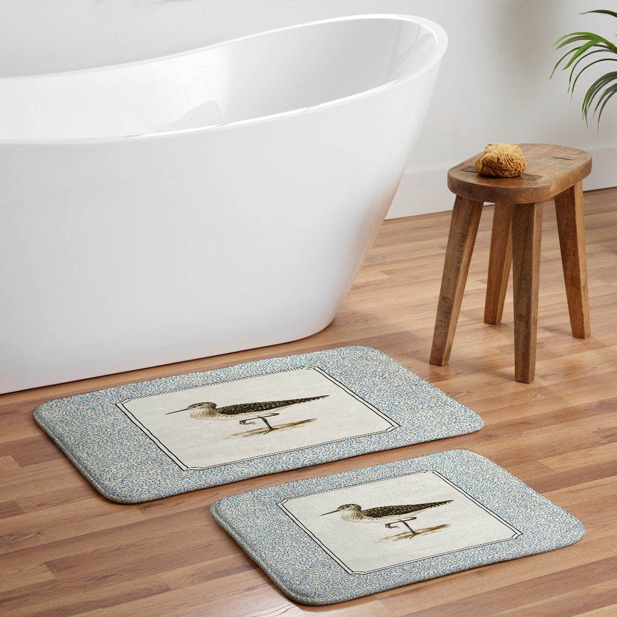 Oh Fine! Art Balancing Sandpiper Memory Foam Bath Mat