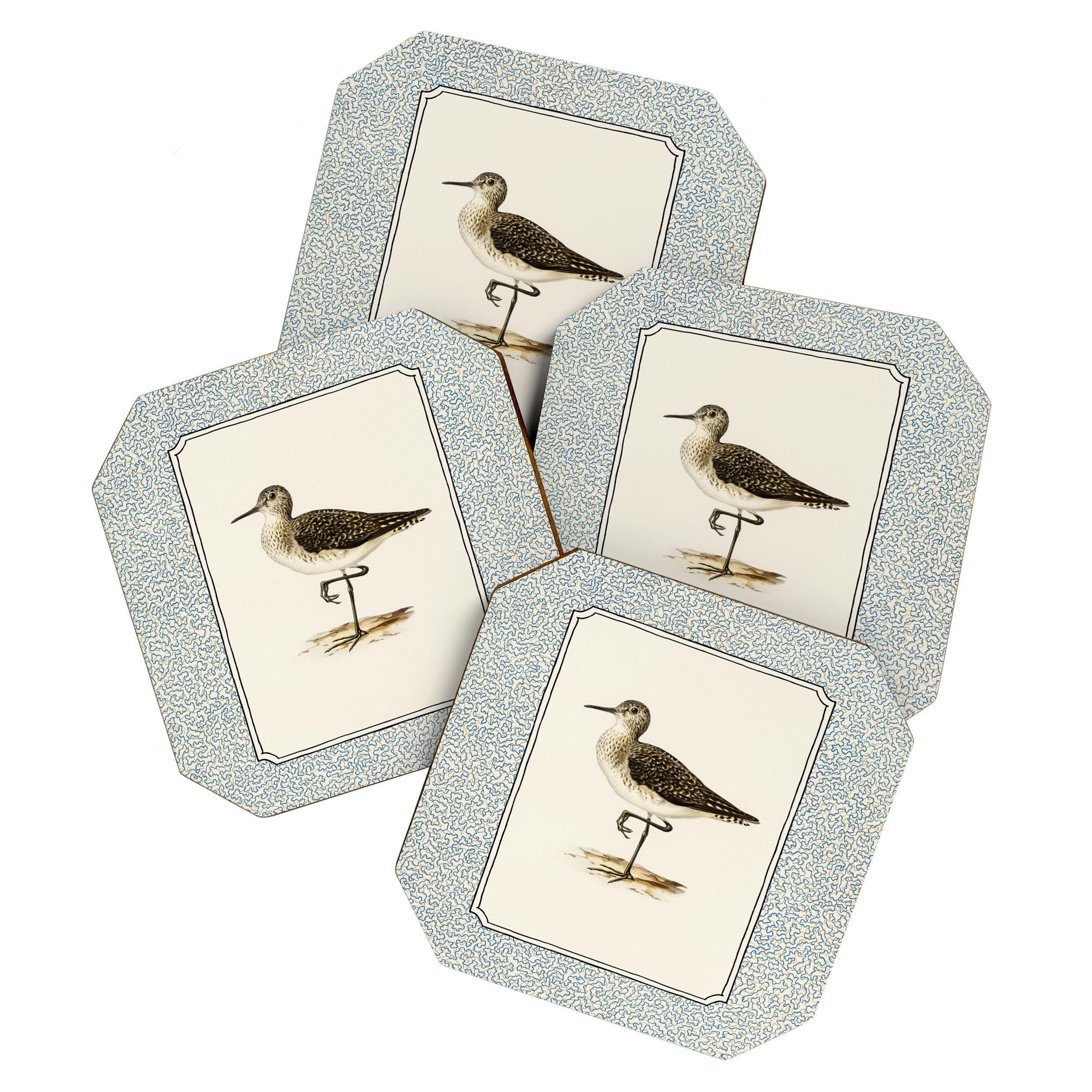 Oh Fine! Art Balancing Sandpiper Coaster Set