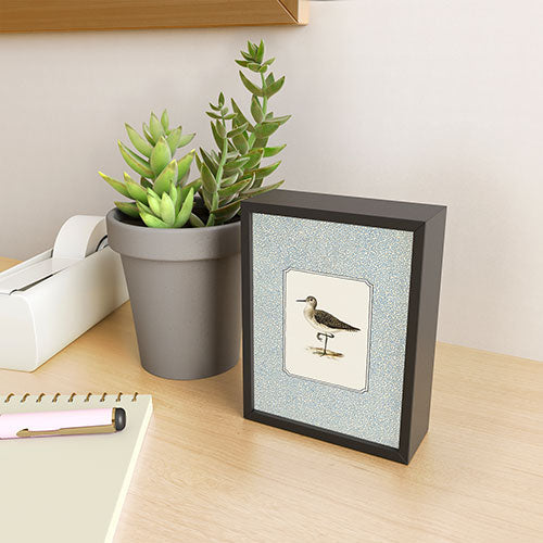 Oh Fine! Art Balancing Sandpiper Framed Mini Art Print