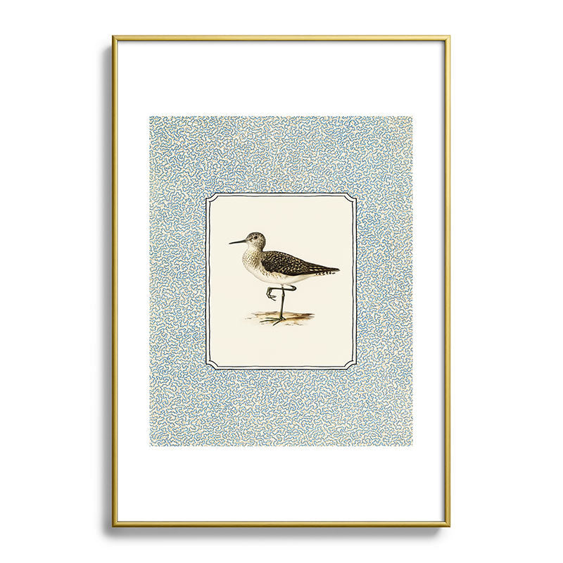 Oh Fine! Art Balancing Sandpiper Metal Framed Art Print
