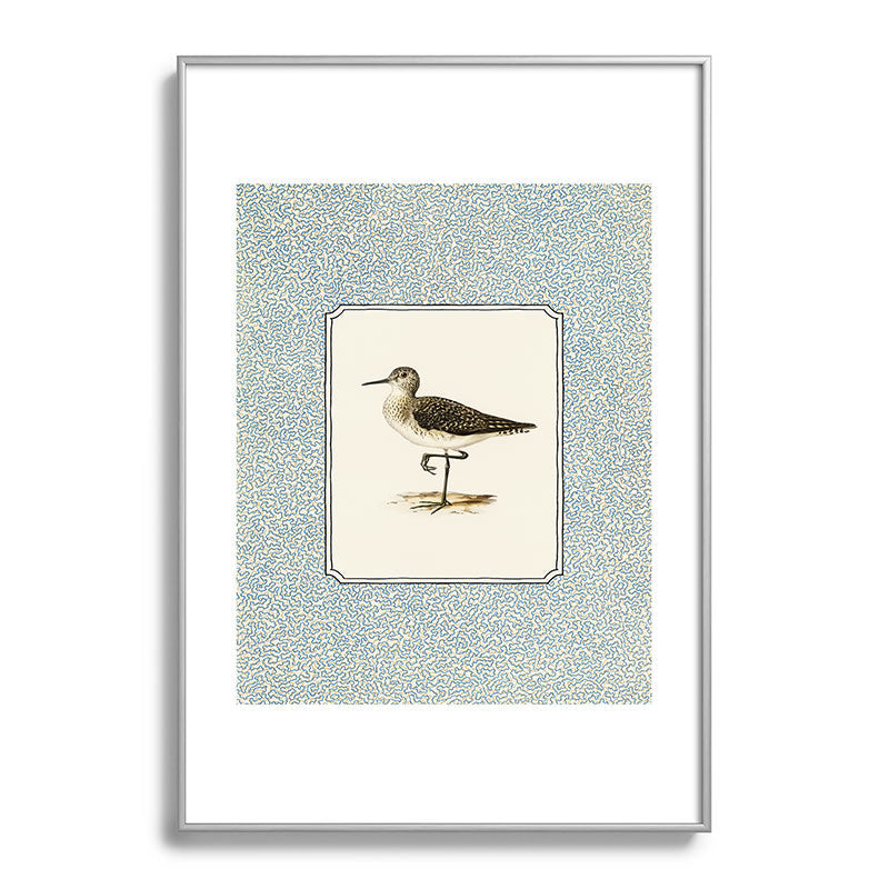 Oh Fine! Art Balancing Sandpiper Metal Framed Art Print
