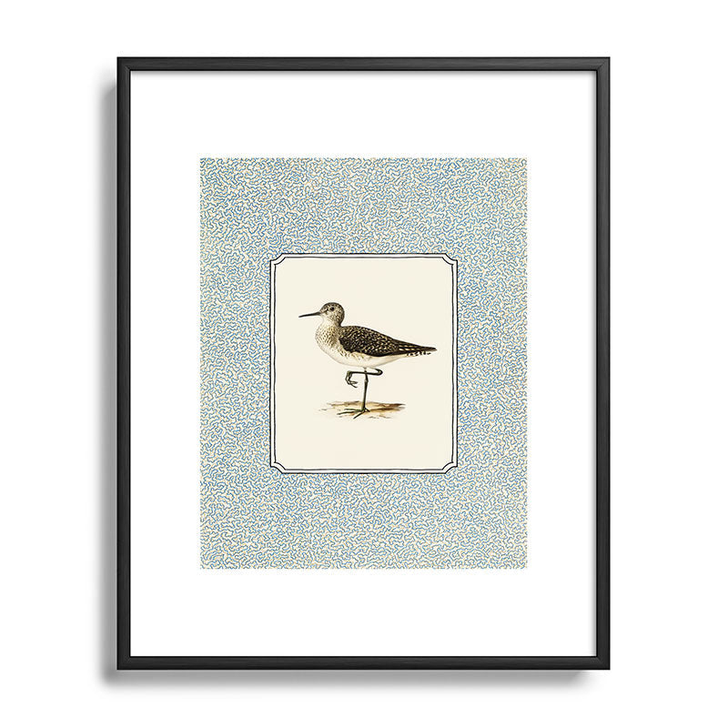 Oh Fine! Art Balancing Sandpiper Metal Framed Art Print