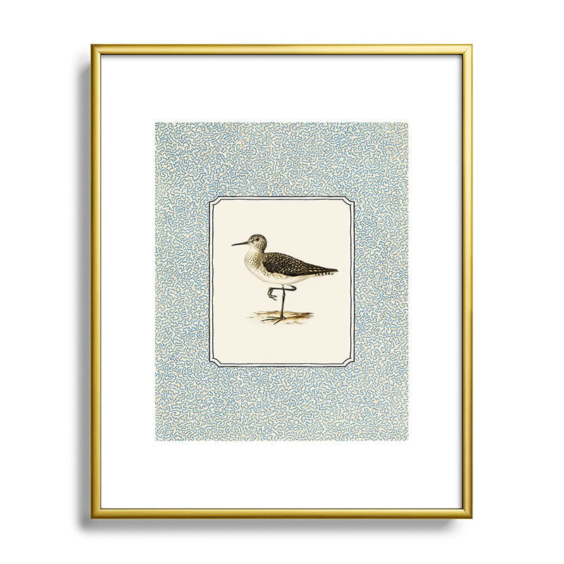 Oh Fine! Art Balancing Sandpiper Metal Framed Art Print