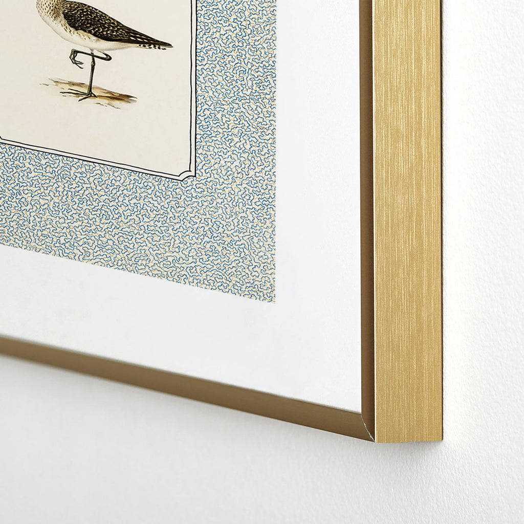 Oh Fine! Art Balancing Sandpiper Metal Framed Art Print