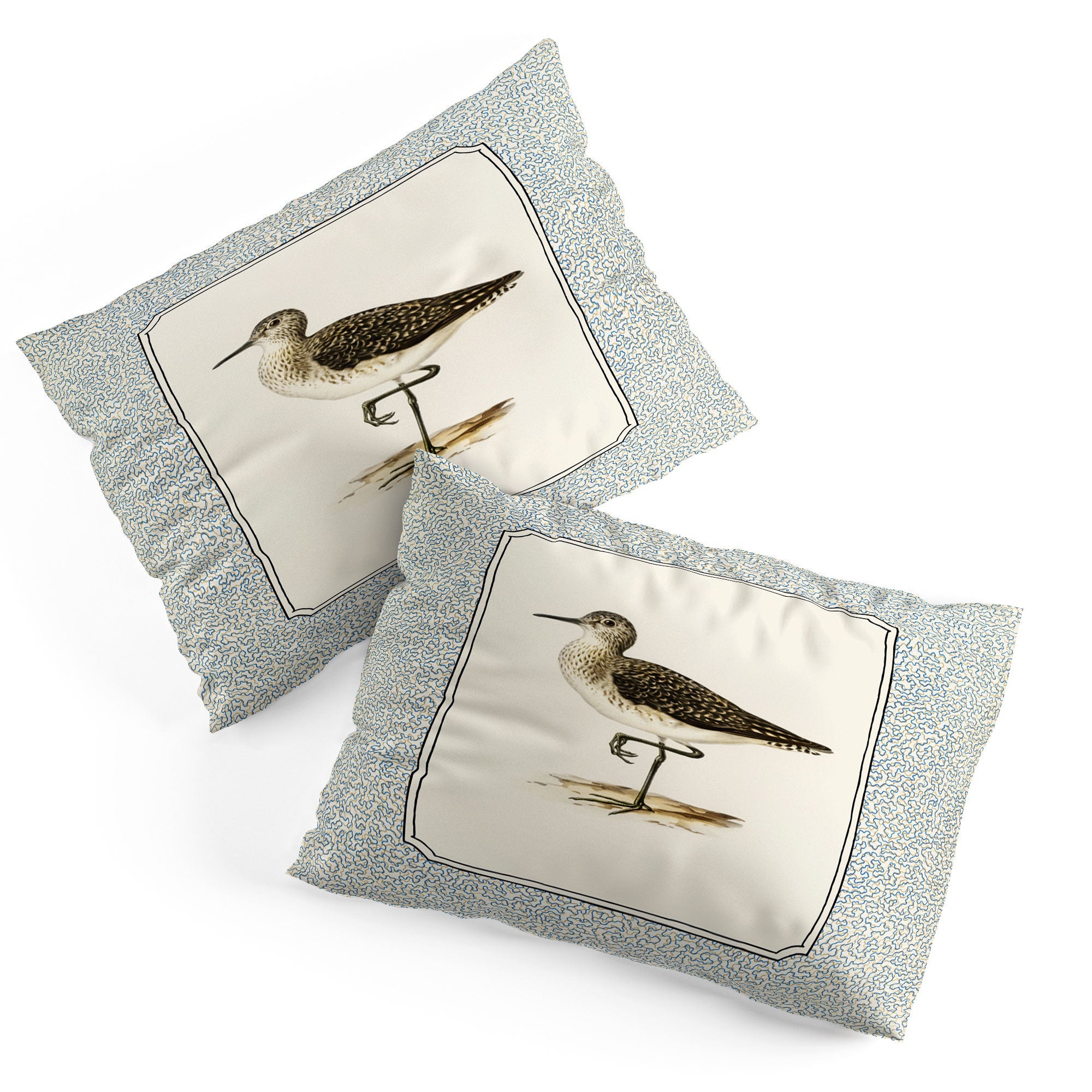 Oh Fine! Art Balancing Sandpiper Pillow Shams