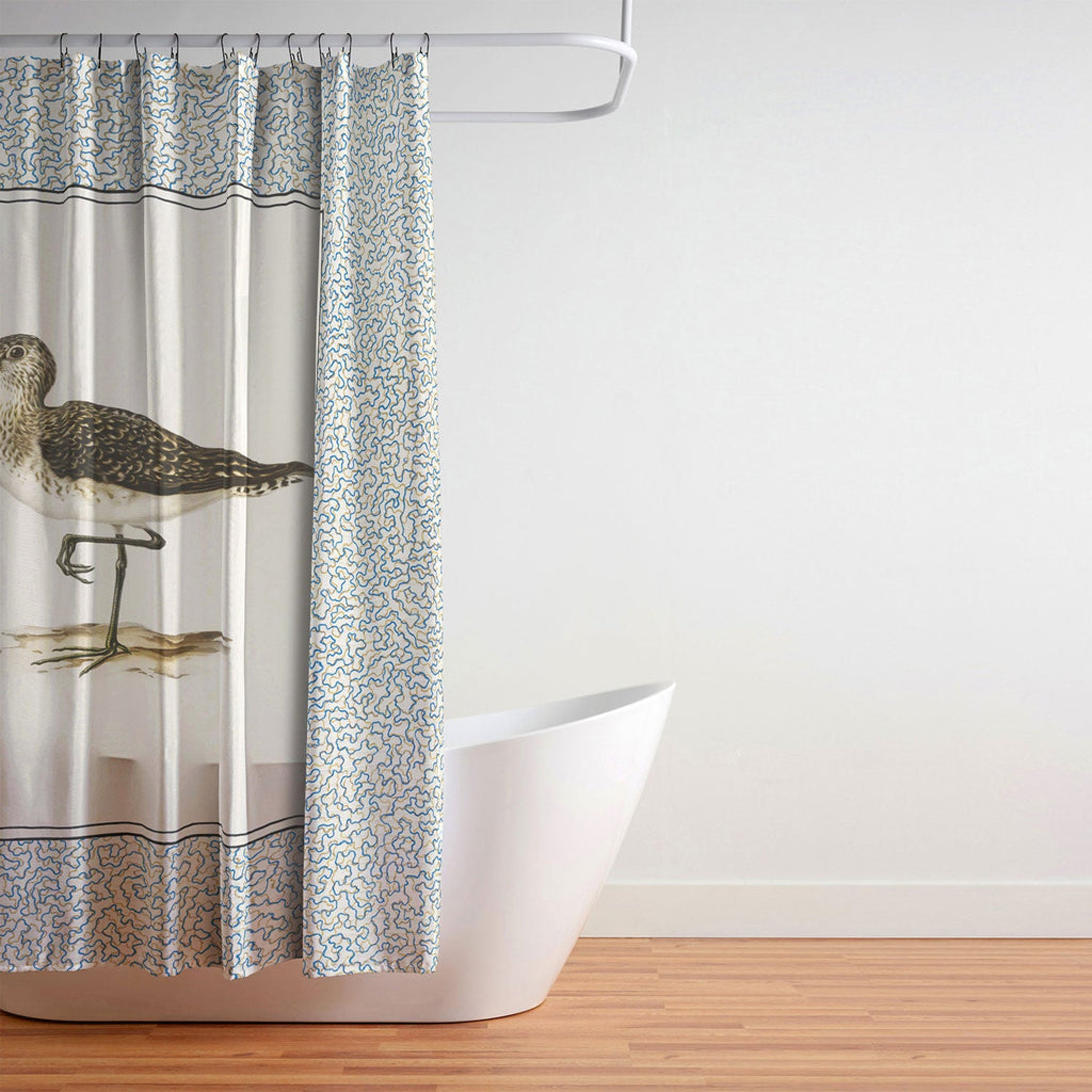 Oh Fine! Art Balancing Sandpiper Shower Curtain