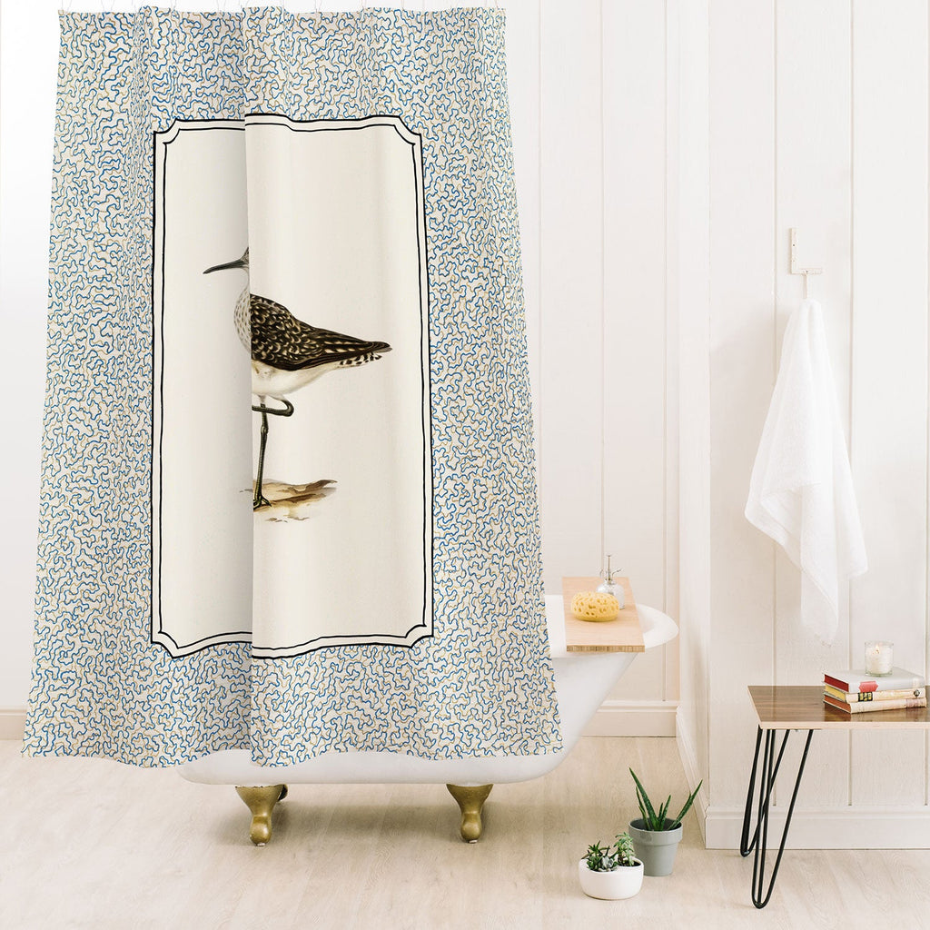 Oh Fine! Art Balancing Sandpiper Shower Curtain
